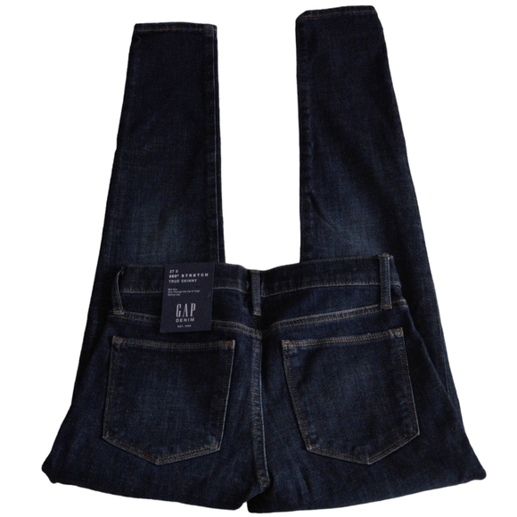 NWT Gap 27S 360° Stretch True Skinny Mid Rise Blue Jeans - Picture 3 of 16
